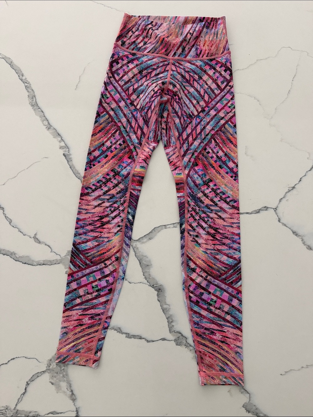 lululemon athletica Pink Multicolor Wunder Under Leggings
